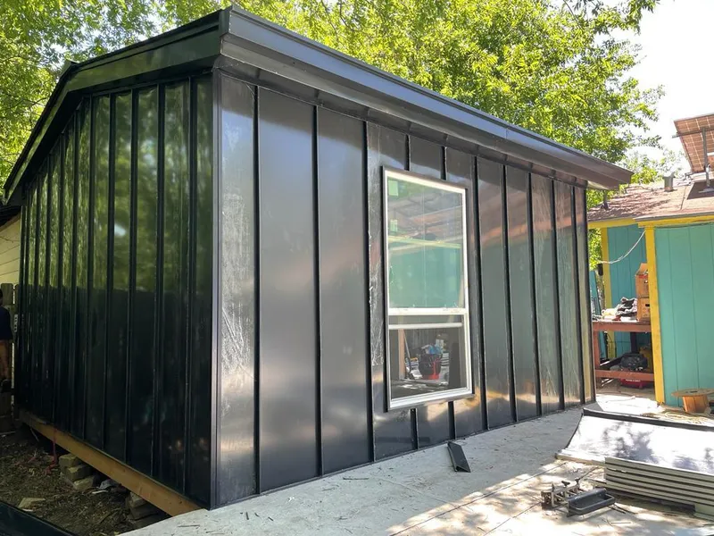 Black standing seam metal wall panels for Metal Roof Installation in Jonesboro