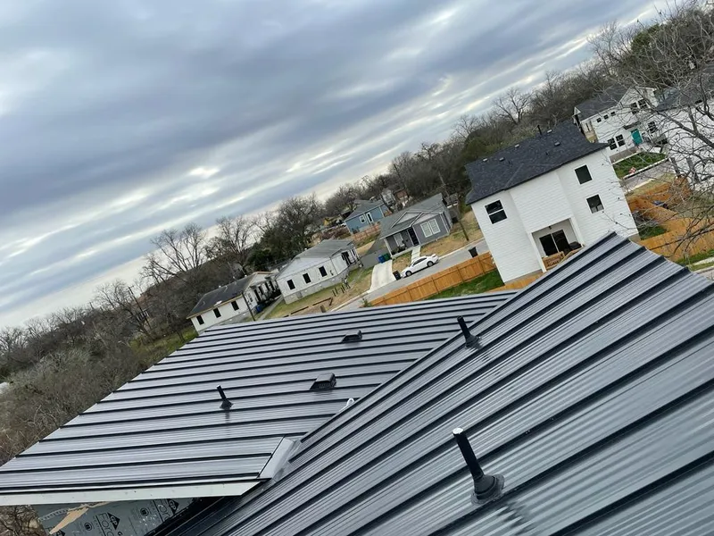 Standing seam metal roof panels with vents for Skylight Repair in Jonesboro